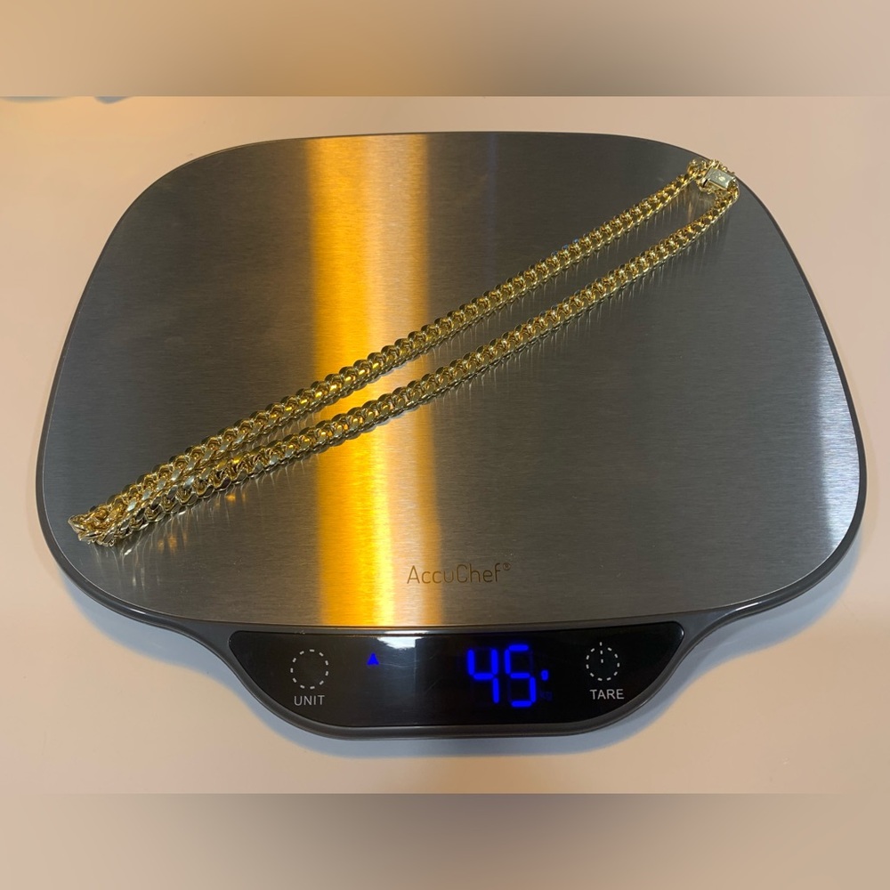 SOLD 22 inch 10k gold Miami Cuban Link 45 Gram Chain Necklace - Picture 4 of 4